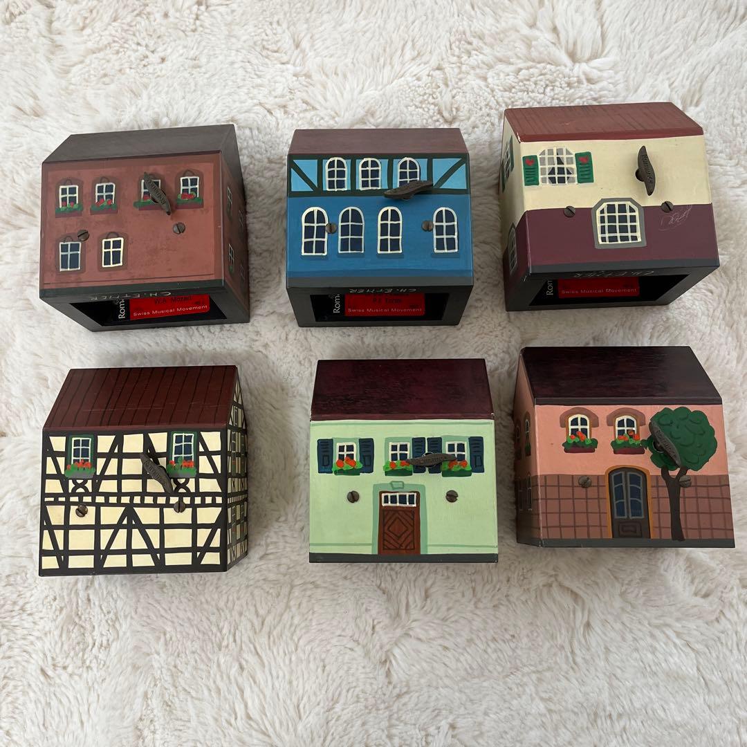 木製オルゴールセット 12個 ドイツ建物