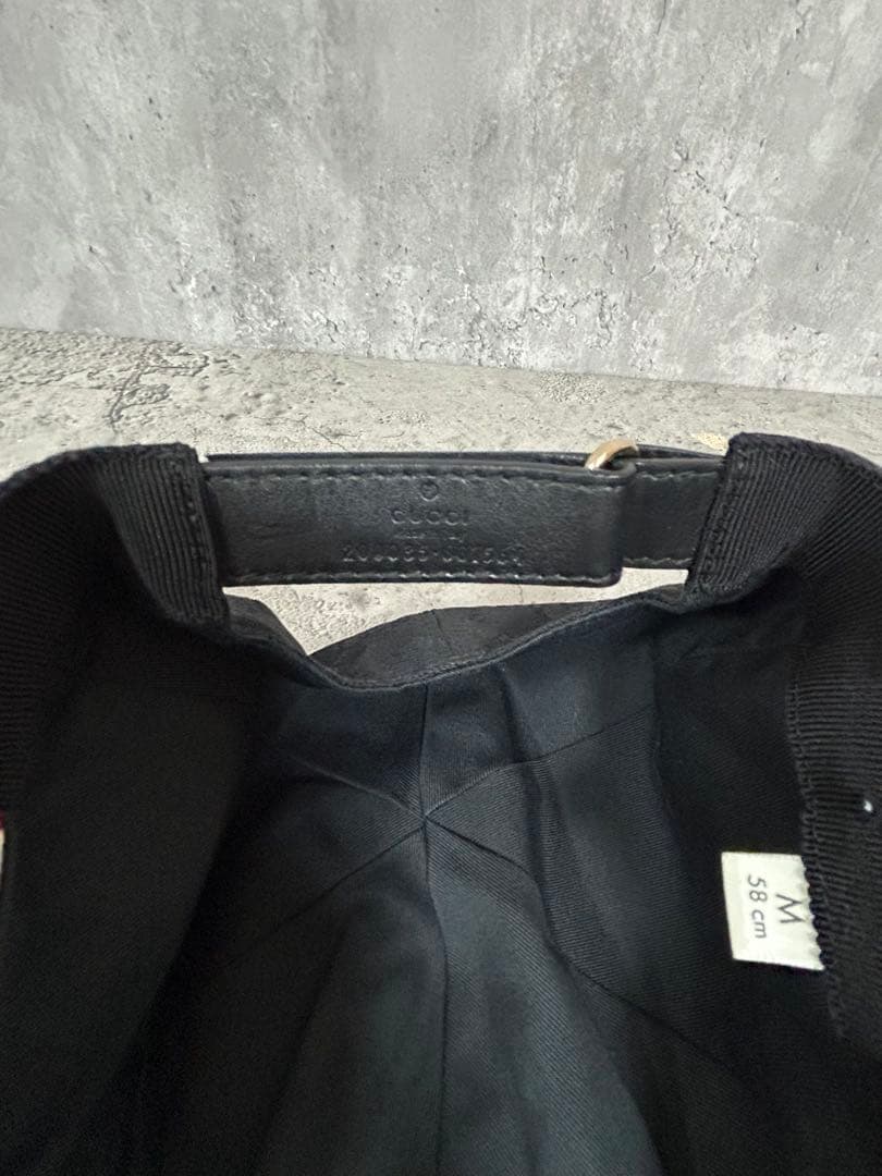 GUCCI グッチ ベースボールキャップ 58cm ブラック