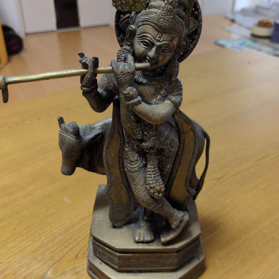 銅置物　お洒落なアジアン仏像？　28cm