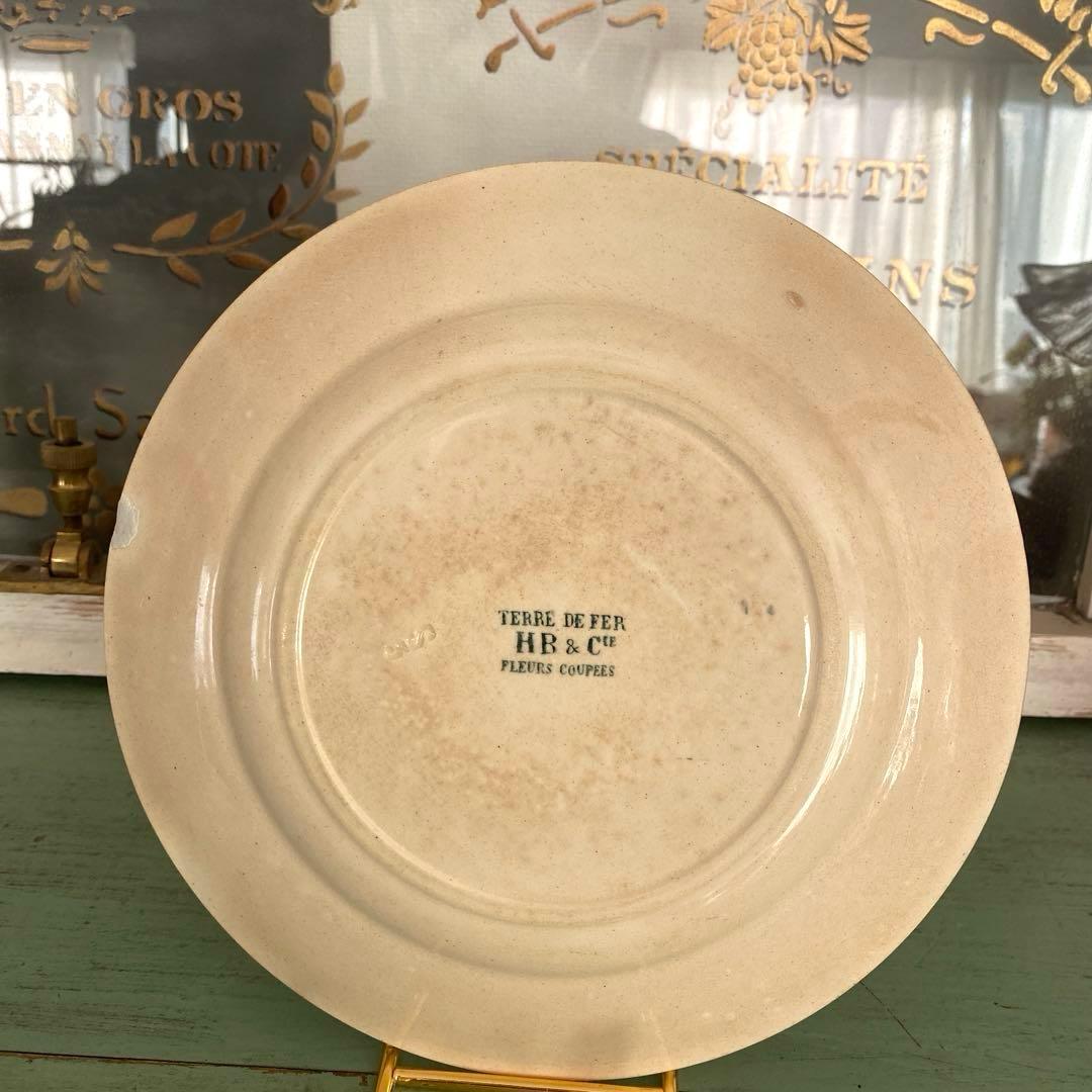 フランス アンティーク ショワジールロワ 切り花　平皿プレート【要確認】C