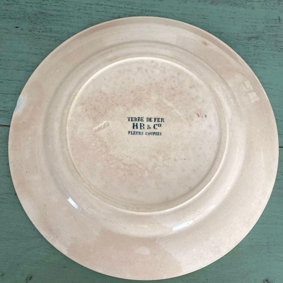 フランス アンティーク ショワジールロワ 切り花　平皿プレート【要確認】C