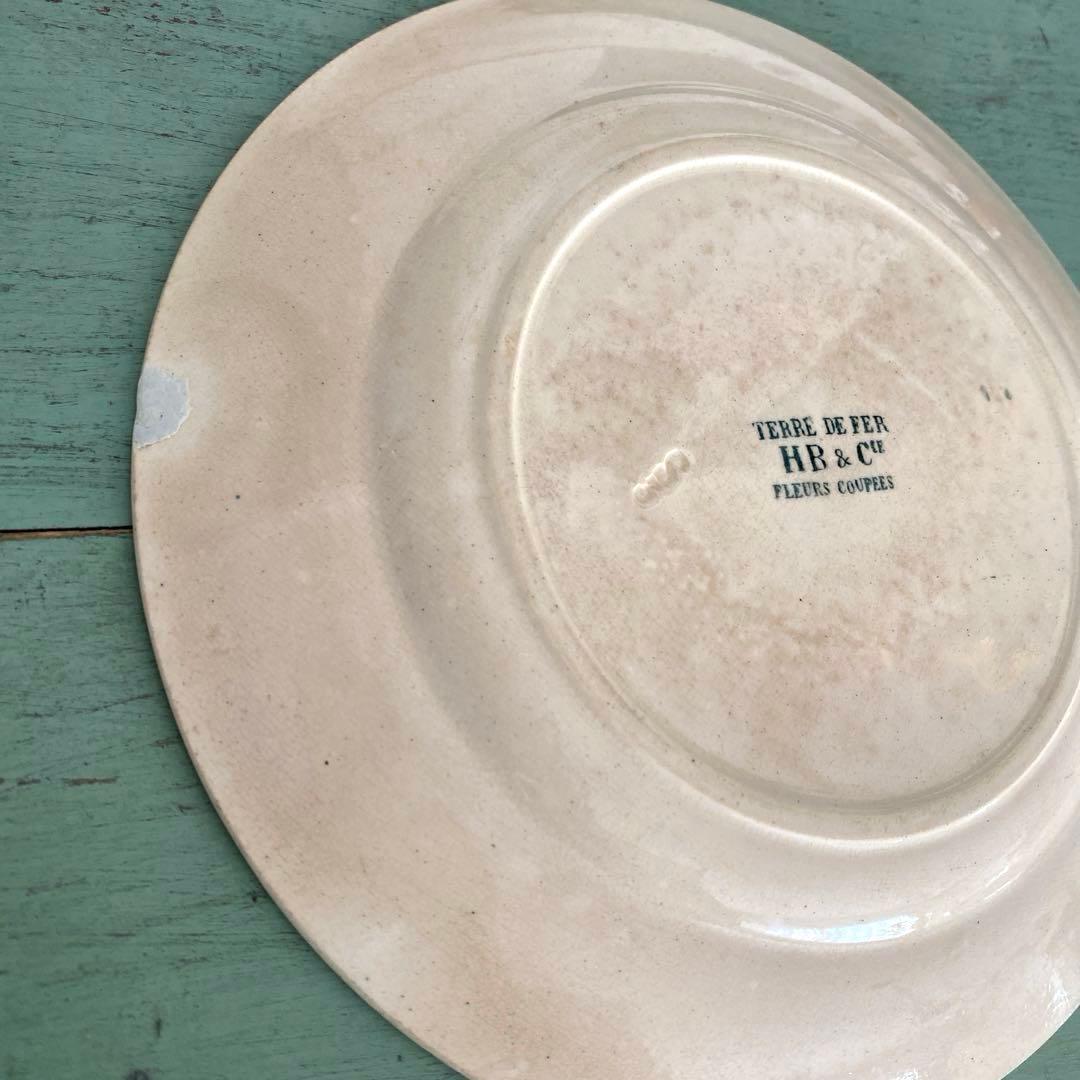 フランス アンティーク ショワジールロワ 切り花　平皿プレート【要確認】C