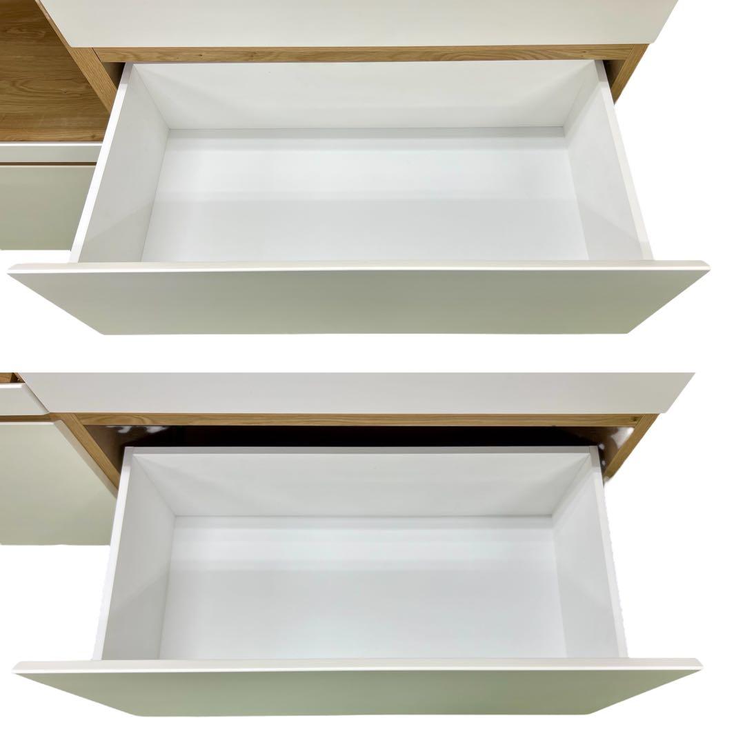 2025年購入【大川家具/KAGUCOCO】マカロン 食器棚 マットホワイト