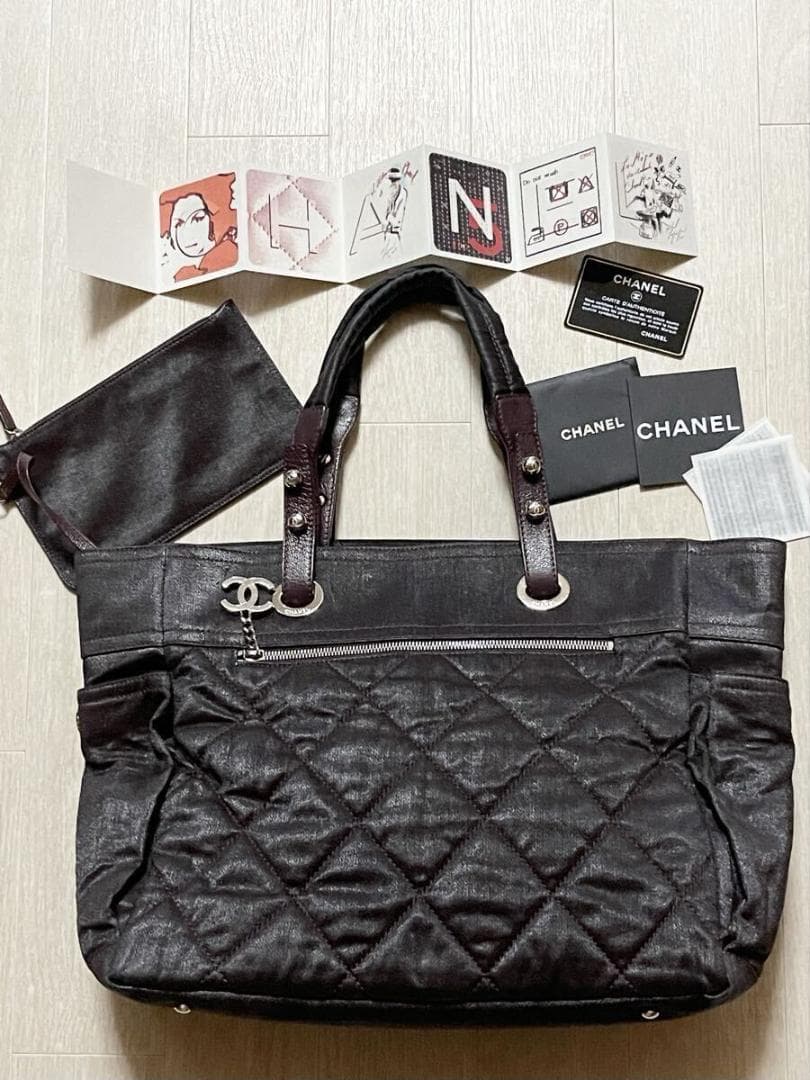 お買い得 美品 CHANEL シャネル ココマーク パリビアリッツ ポーチ付き
