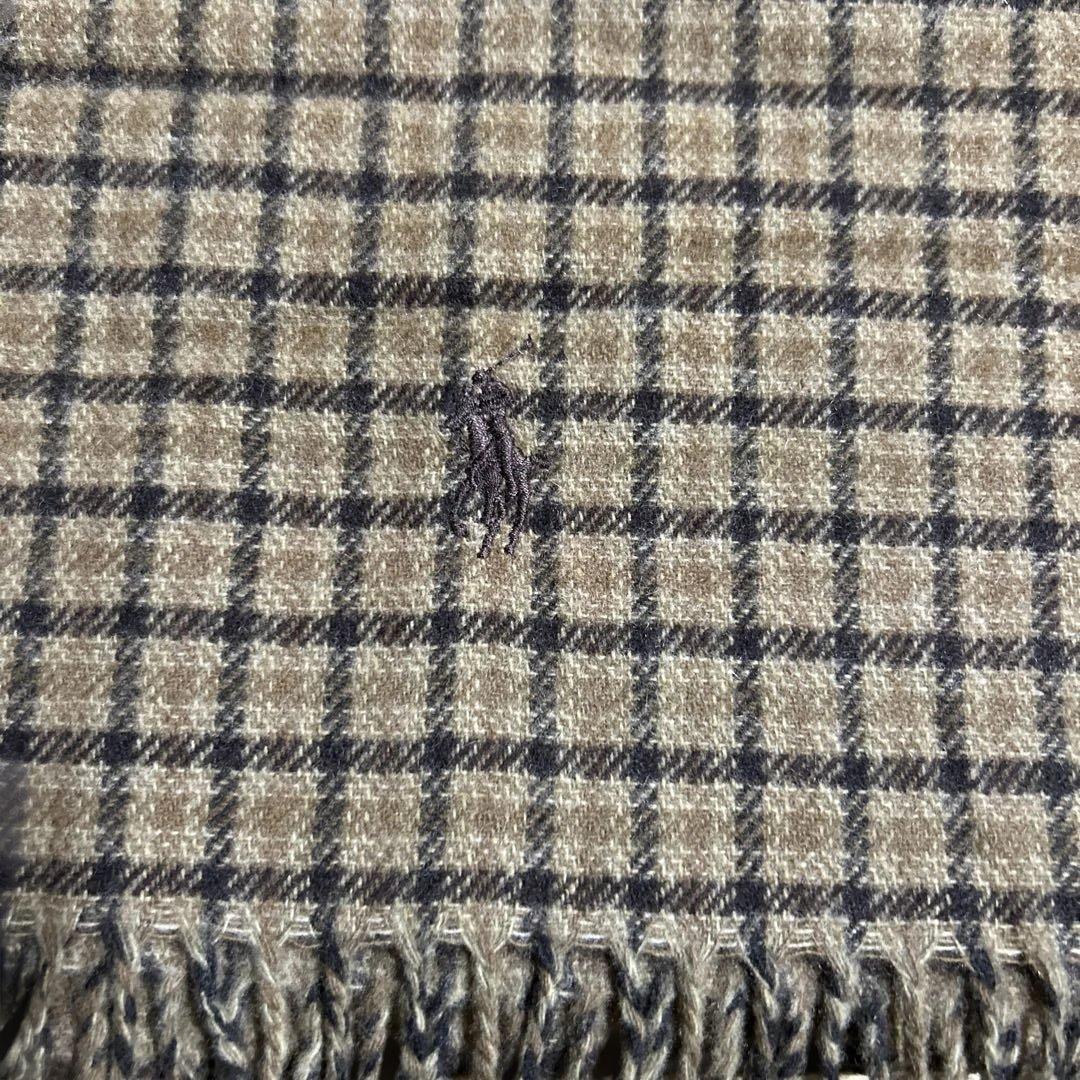 新品　Polo Ralph Lauren ポニー　カシミヤ入　チェック マフラー