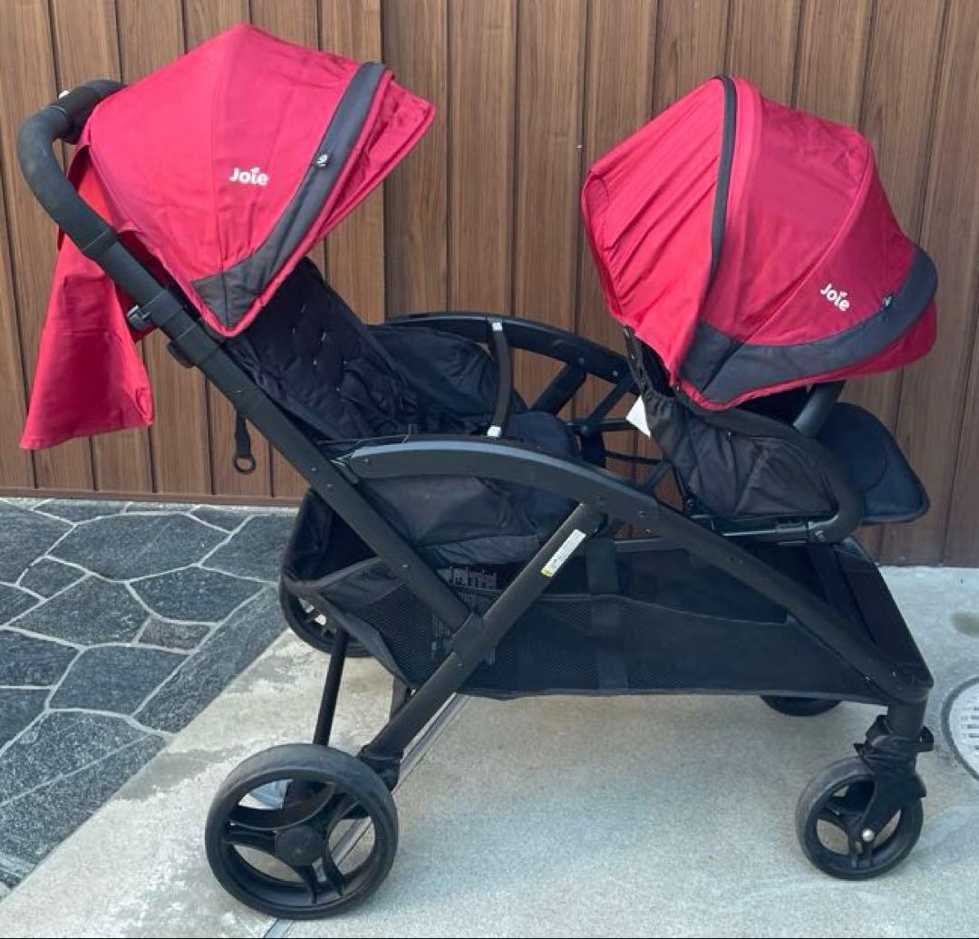 ま*ち様 KATOJI Joie エヴァライトデュオ 2人乗りベビーカー レッド