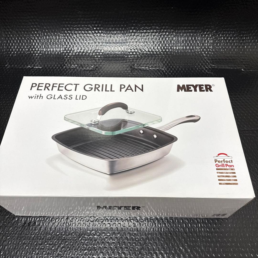 【未使用】Meyer マイヤー　パーフェクト グリルパン ガラス蓋付き