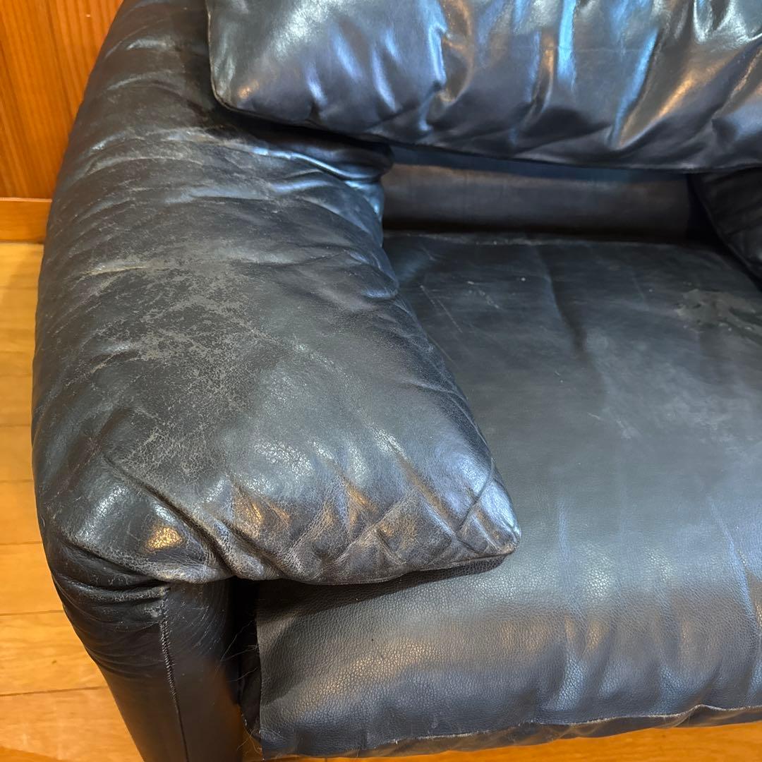 ぼ*ん様 カッシーナ マラルンガ 本革 一人掛けソファ