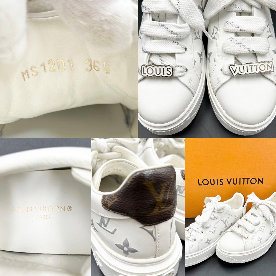 美品✨ ヴィトン タイムアウト モノグラム エンボス レディース スニーカー