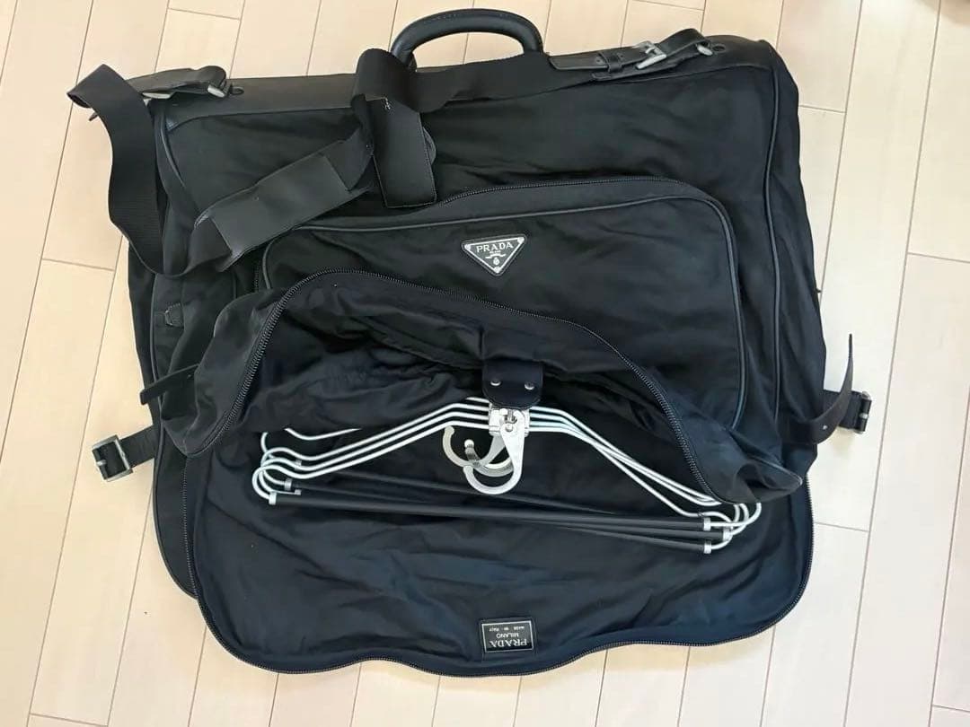 PRADA プラダ ガーメントバッグ 旅行バッグ ナイロン ブラック ショルダー