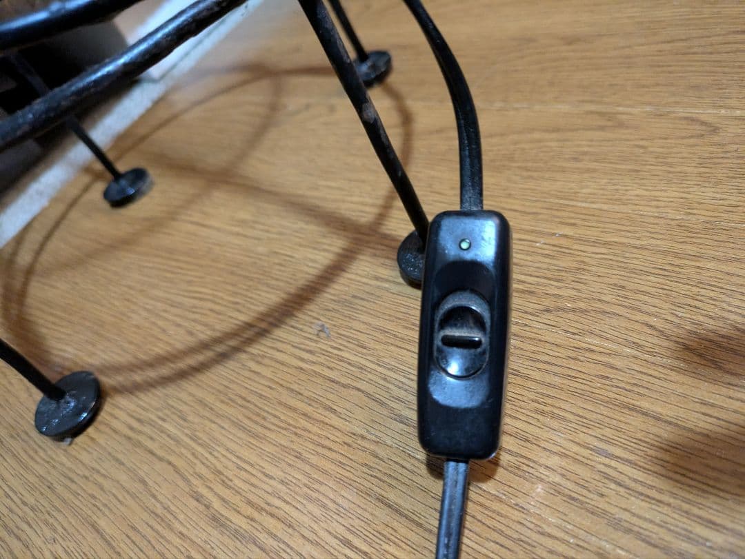 バンブーフロアトールランプ　ダークブラウン2台