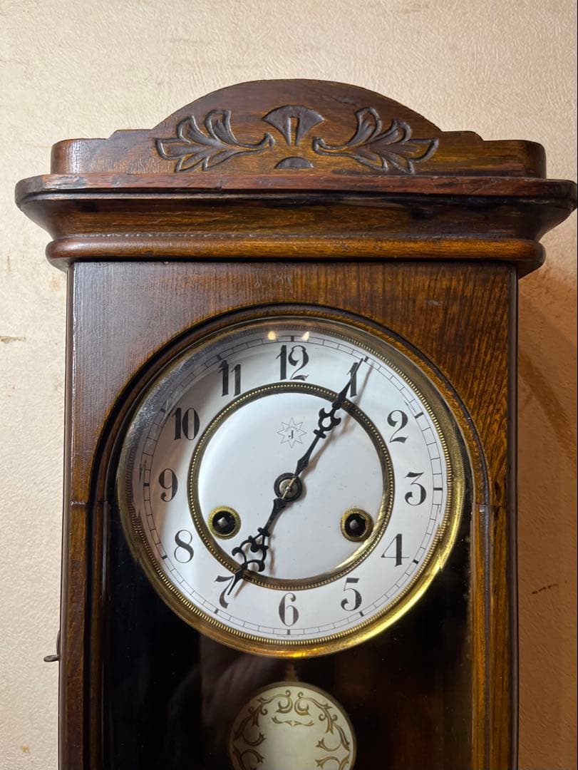 ユンハンス　柱時計　古時計　振り子　ゼンマイ　アンティーク　レトロ　精工舎