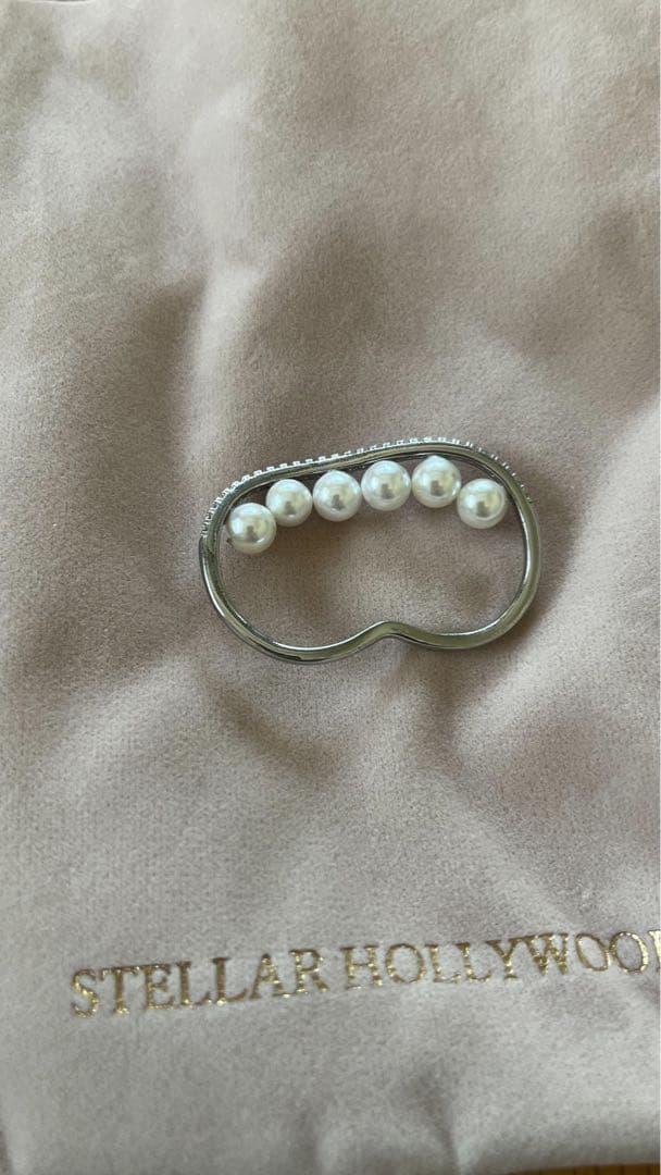 ステラハリウッド　ビジューラインパールフィンガーリング（シルバー）¥13750