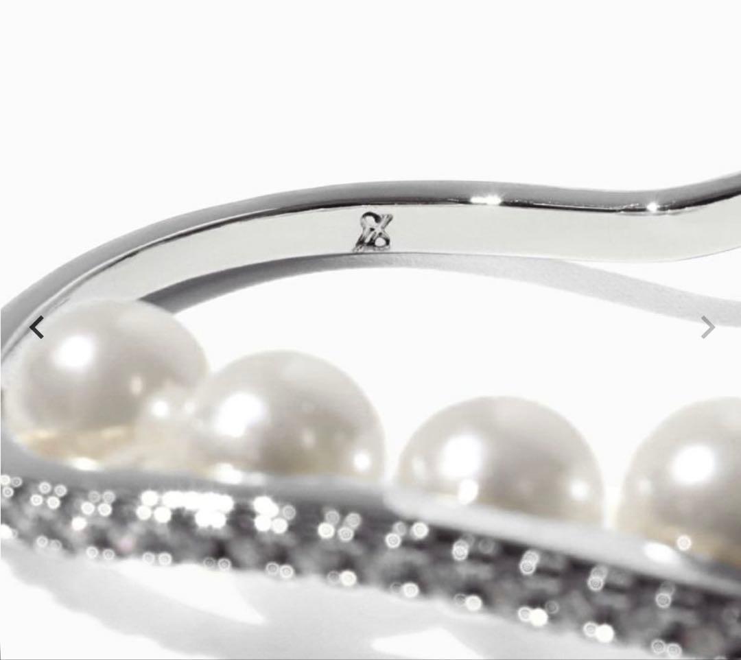 ステラハリウッド　ビジューラインパールフィンガーリング（シルバー）¥13750