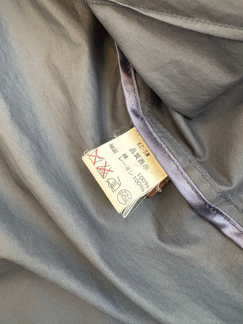 マッキントッシュ　ネイビー薄手比翼コート　サイズ40 ベルト付