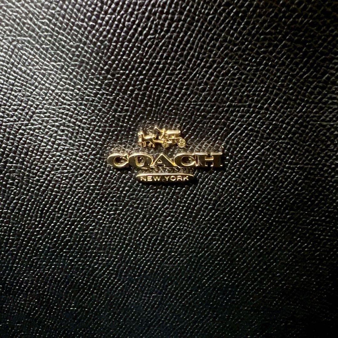 美品 COACH コーチ ブラウン トートバッグ ポーチ付き シグネチャー