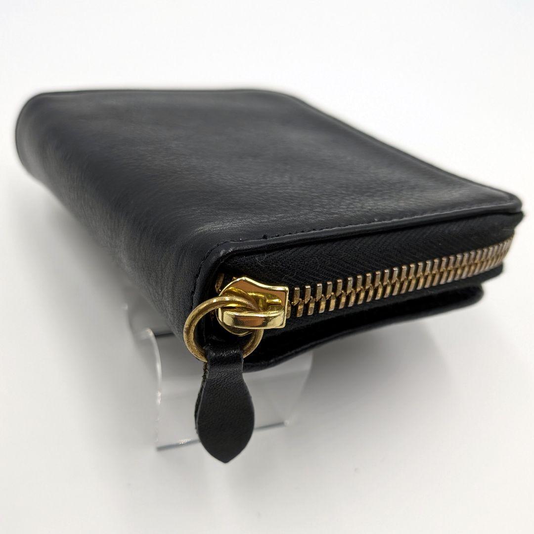 IL BISONTE イルビゾンテ 二つ折り財布 本革 黒 ユニセックス