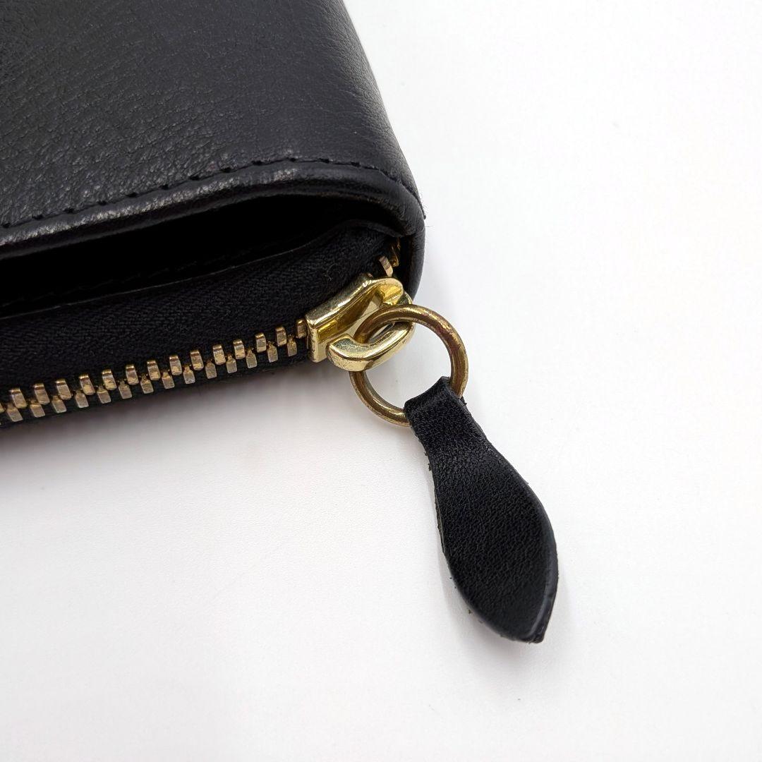 IL BISONTE イルビゾンテ 二つ折り財布 本革 黒 ユニセックス