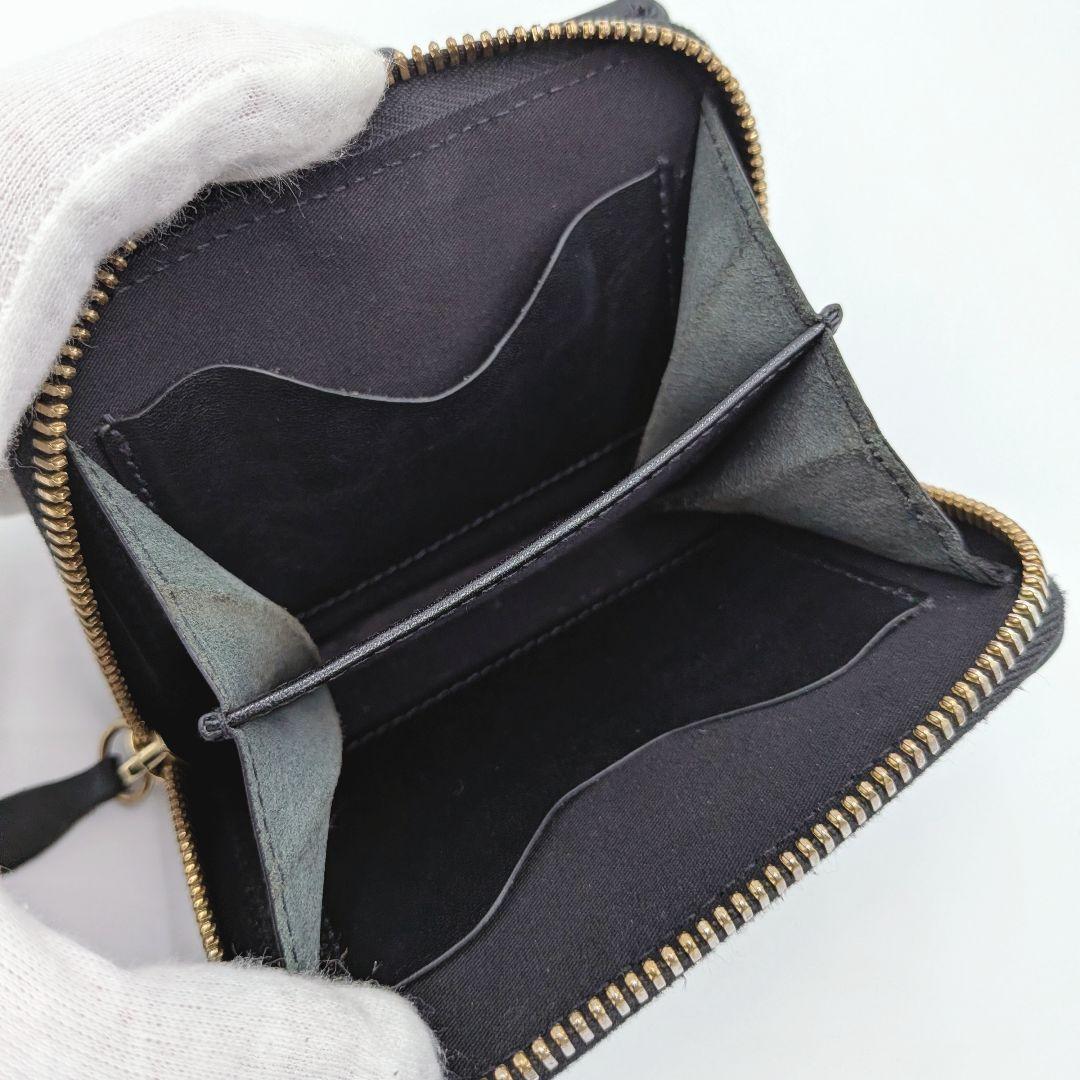 IL BISONTE イルビゾンテ 二つ折り財布 本革 黒 ユニセックス