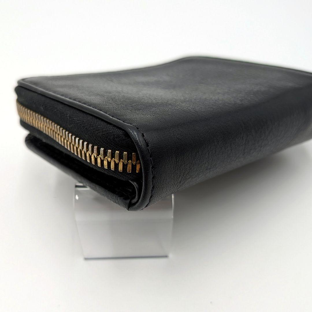 IL BISONTE イルビゾンテ 二つ折り財布 本革 黒 ユニセックス