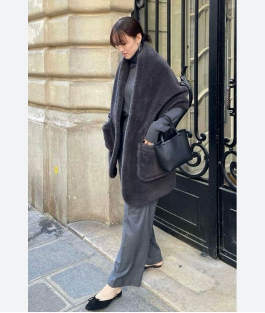 HAUNT ボアストール　グレー　ハウント haunt