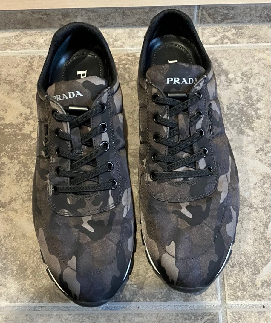 プラダ　スニーカー　ブラック　迷彩　38サイズ（24センチ）