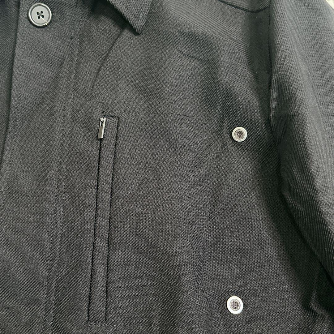 Theory　セオリー　メンズ　ステンカラーコート　黒　40 ダブルジップ