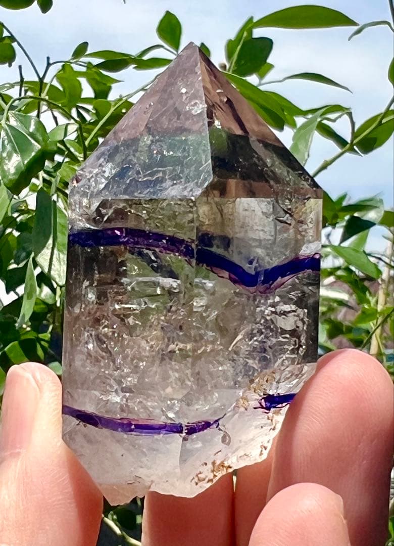 虹入り水入り　パキスタン産　エレスチャルクォーツ　原石水晶　天然石パワーストーン