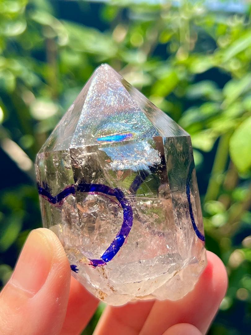 虹入り水入り　パキスタン産　エレスチャルクォーツ　原石水晶　天然石パワーストーン