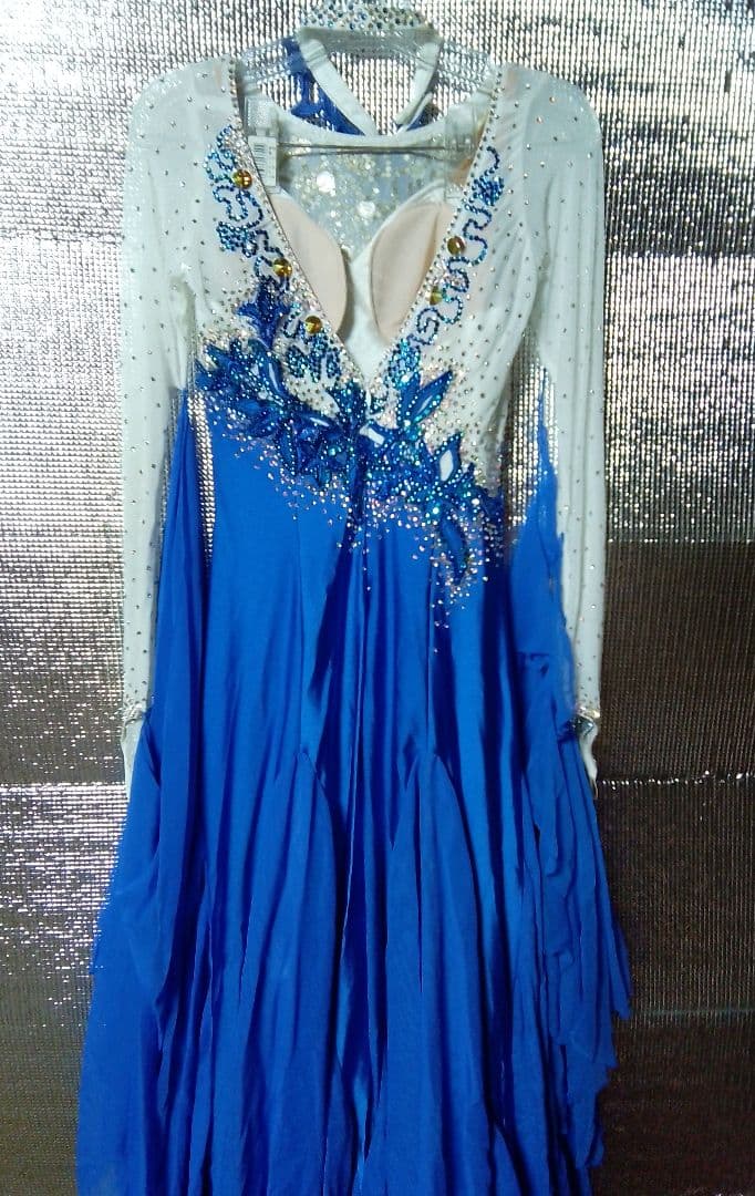 社交ダンス用ドレス 白樺ドレス Mサイズ 衣裳バック有り