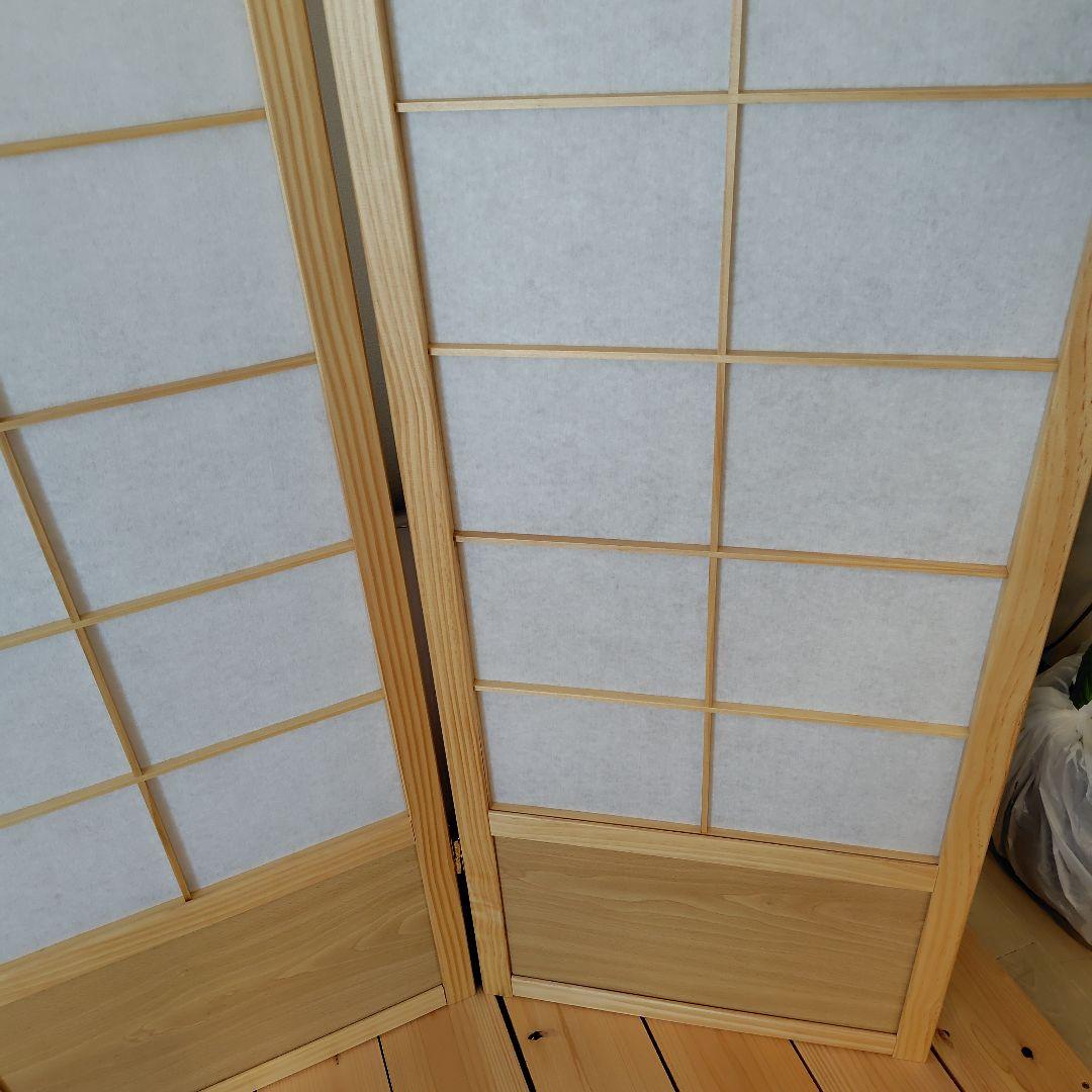 E*.様 木製和風パーテーション 4連　障子　高さ150cm　ジャパンディ　和モ