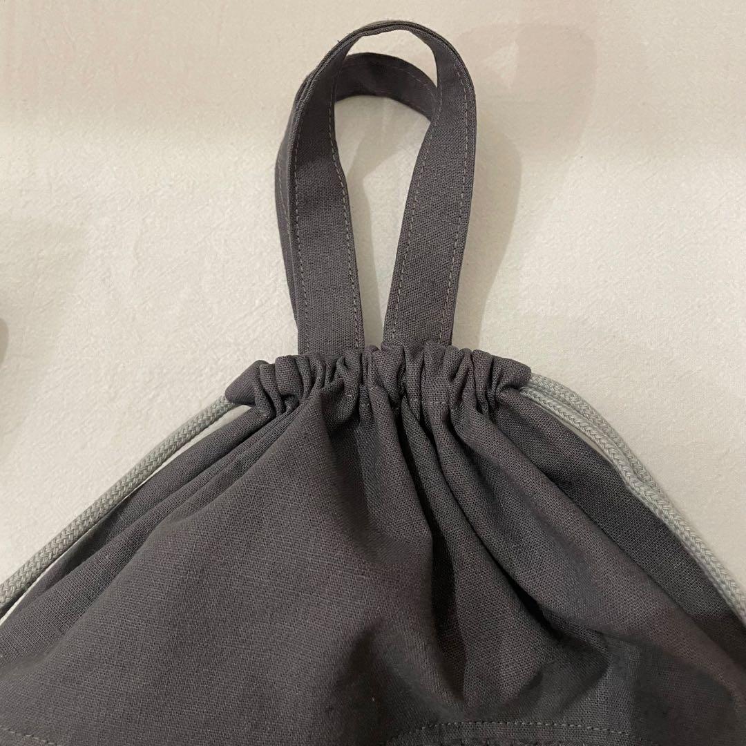 オーダーページ　入園入学セット☆ヌビ生地　3点セット　ムーンスター　ダークグレー