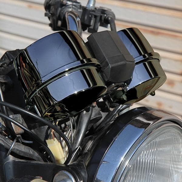 【547】 Z400FX メーターカバーセット ブラッククローム 上下セット