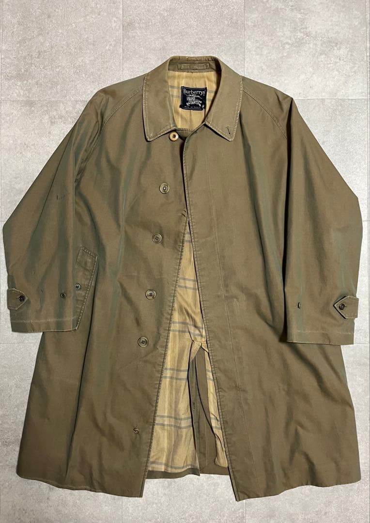 ビンテージ Burberry バーバリー 一枚袖 ステンカラーコート 玉虫