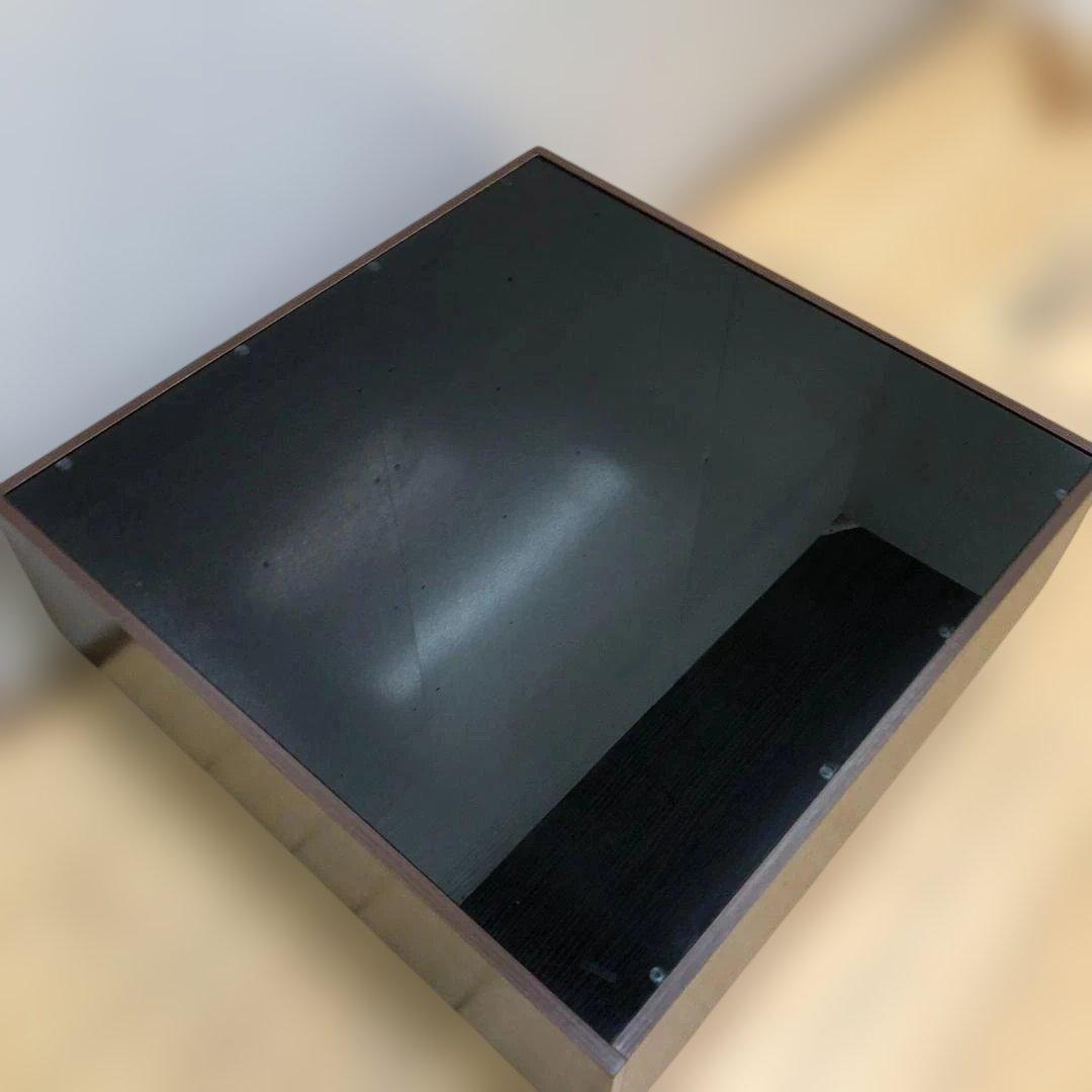 送料無料 ガラス天板 センターテーブル ローテーブル 引き出し　250904