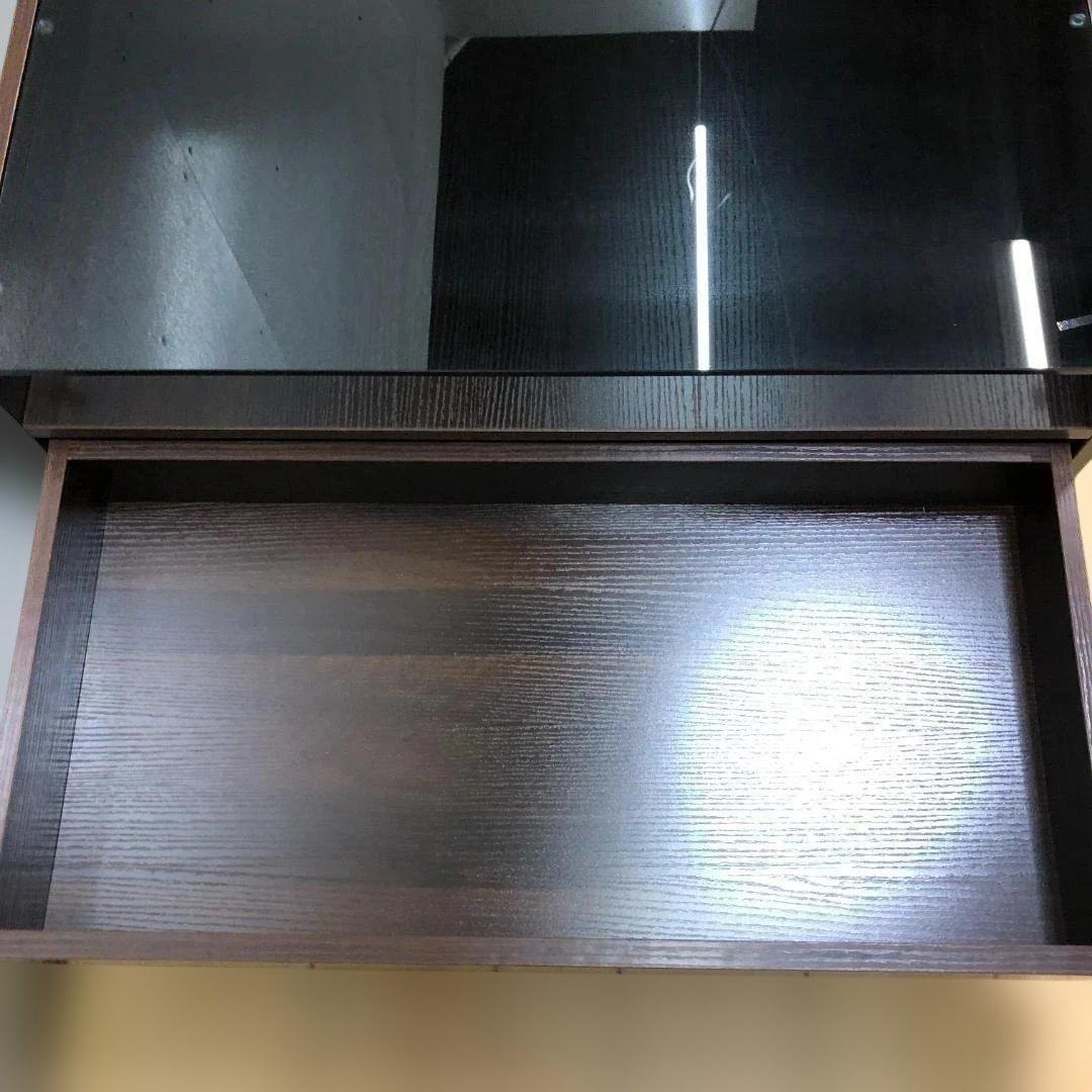 送料無料 ガラス天板 センターテーブル ローテーブル 引き出し　250904