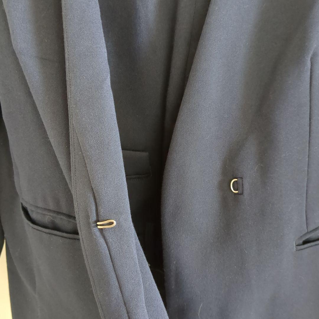 グリーンレーベルリラクシング ノーカラー パンツスーツ セットアップ ネイビー