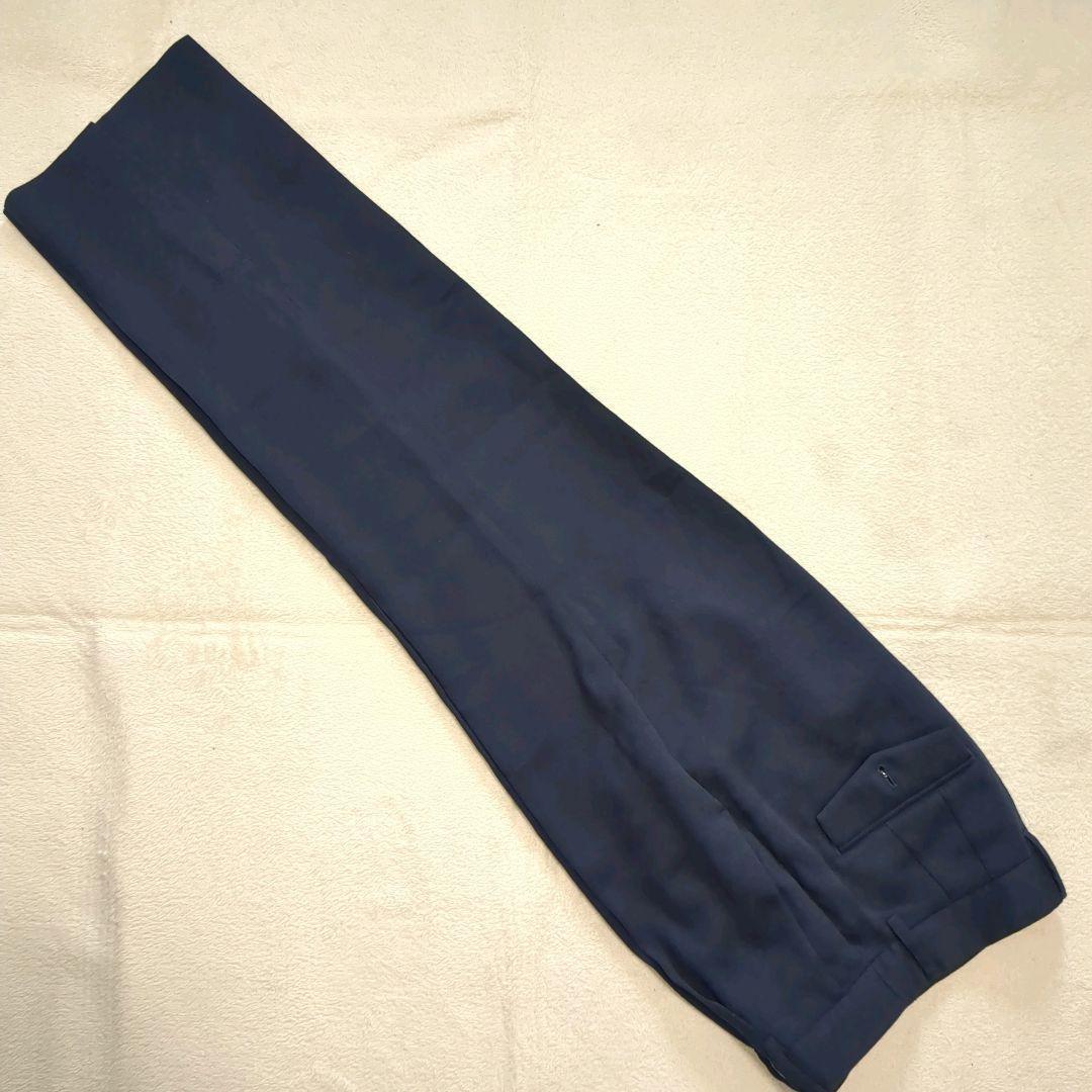 グリーンレーベルリラクシング ノーカラー パンツスーツ セットアップ ネイビー