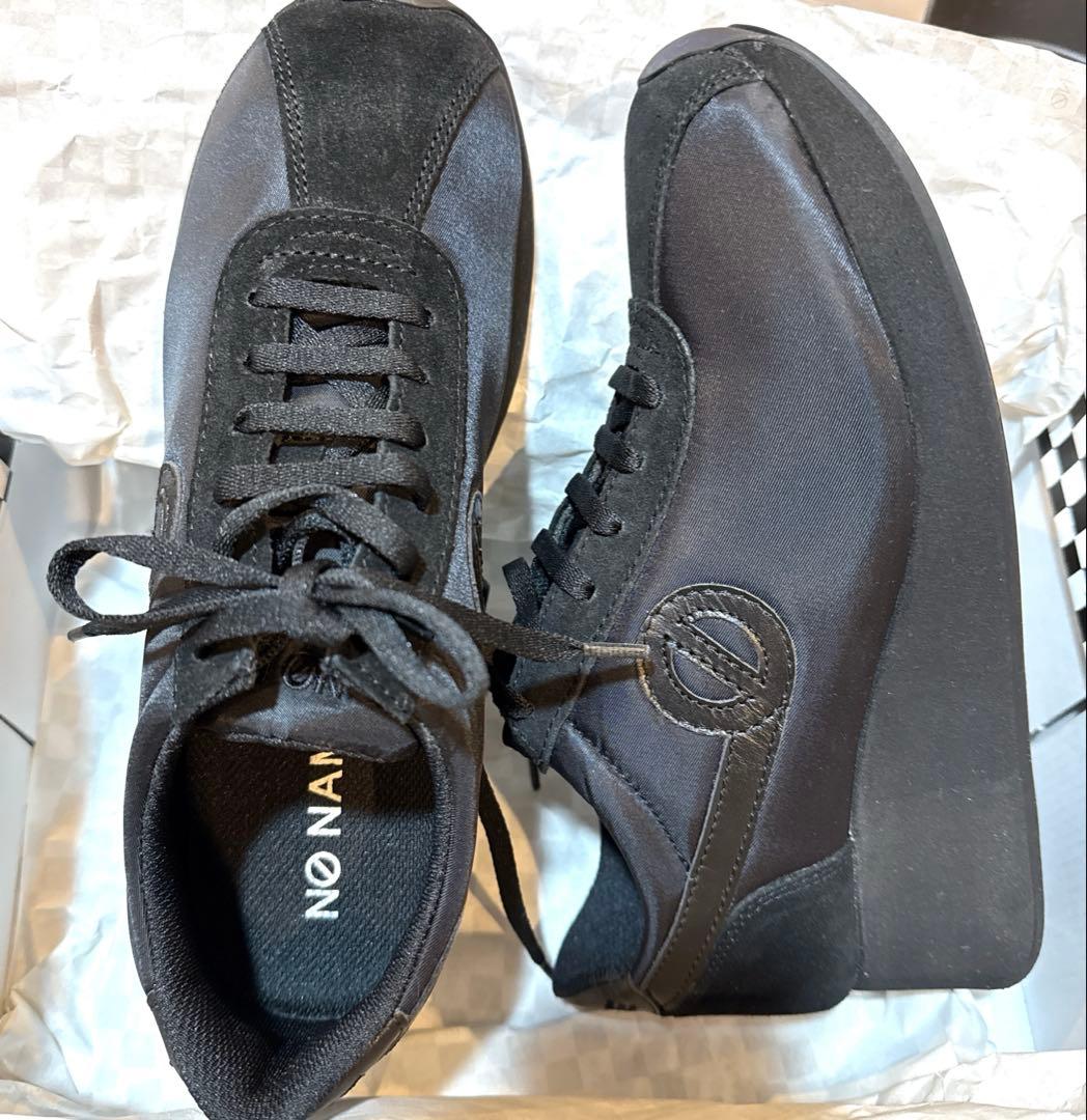 バラ色の雲SPEED JOGGER STK (37) ヒールスニーカー 黒