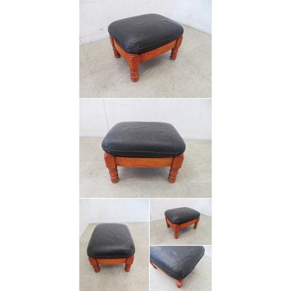 横浜ダニエル■A556■レオナ■オットマン/スツール■本革■樺桜無垢材■28万円