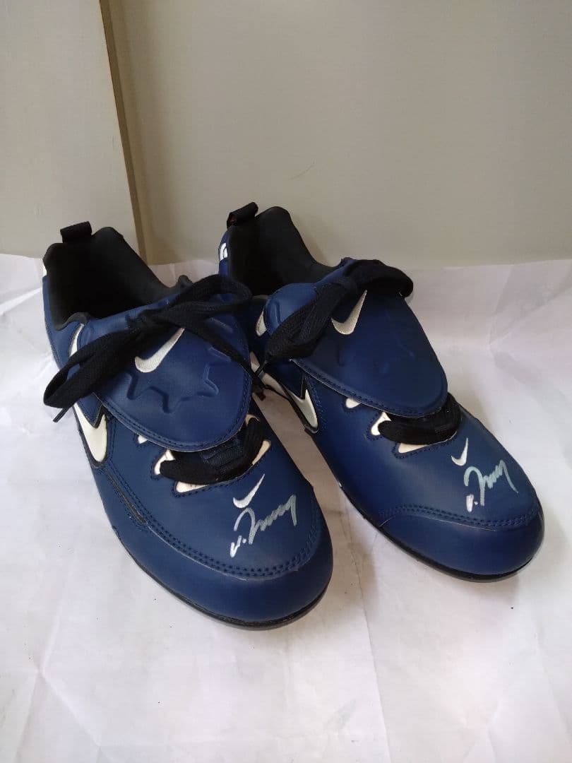 野茂英雄直筆サイン(両足)入りベースボールスパイク未使用11.5(29.5cm)