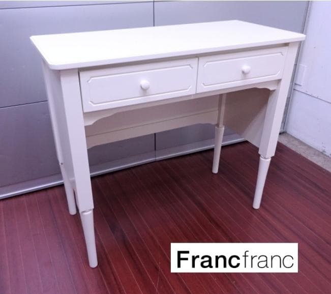 美品 フランフラン ミーオ コンソール テーブル デスク 白