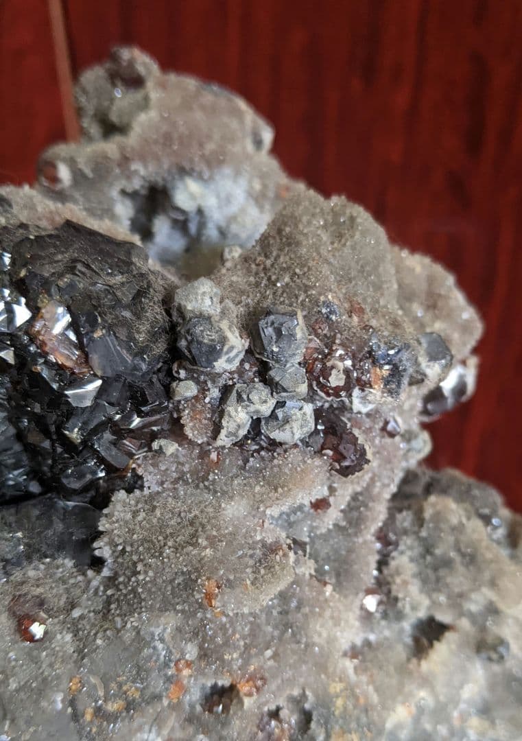 ガーネット 付き クラスター カルサイト