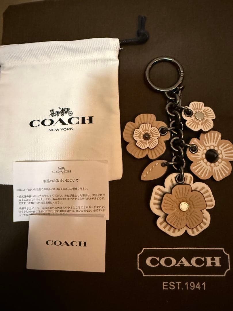 COACH コーチ ティーローズ バッグチャーム