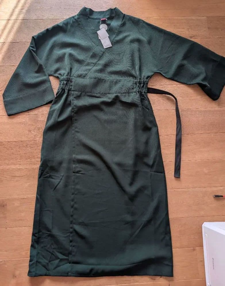 倭物やカヤ　和の狭衣ワンピース グリーン