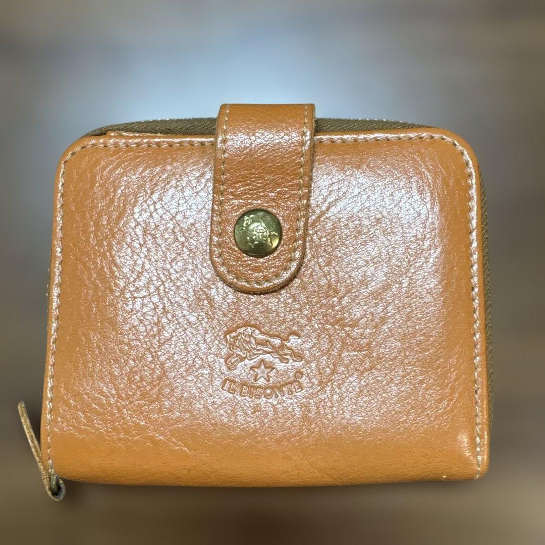 【美品】ILBISONTEレザー 二つ折り財布