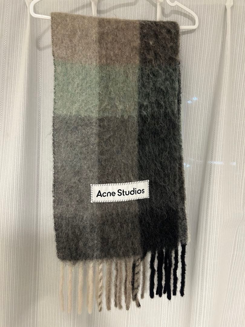Acne Studios チェック柄マフラー　タグあり