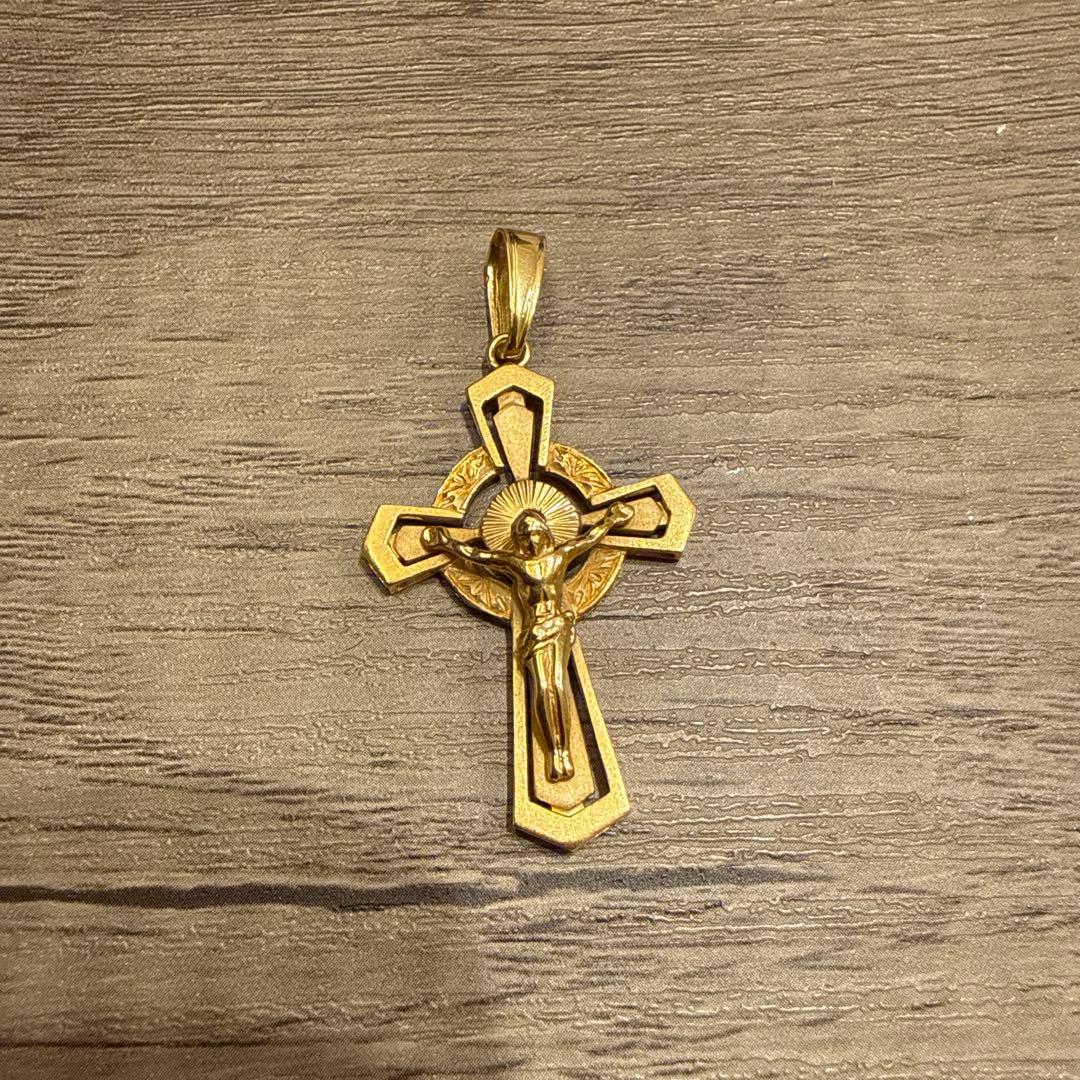 K18ゴールド 十字架ペンダント　18金　18k トップ