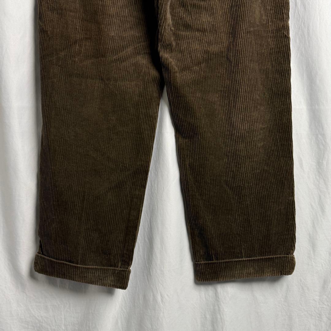 90s GAP 2タック 太畝 コーデュロイ パンツ W35×L29 ブラウン
