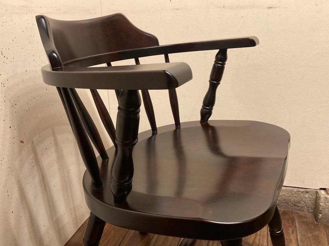 北海道民芸 無垢材 キャプテンチェア ウィンザーアームチェア 民藝 アンティーク